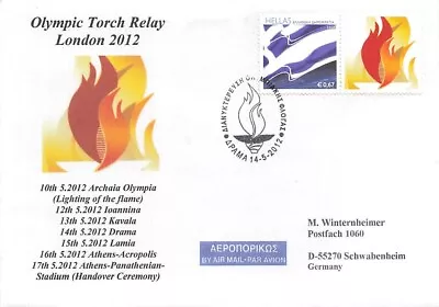 2012 Olympic Games London Original Torch Relay Cover Greece. • $3.73