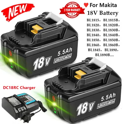 8.0Ah For Makita 18V LXT Li-ion Battery BL1830 BL1840 BL1850 BL1860 / Charger UK • £34.89
