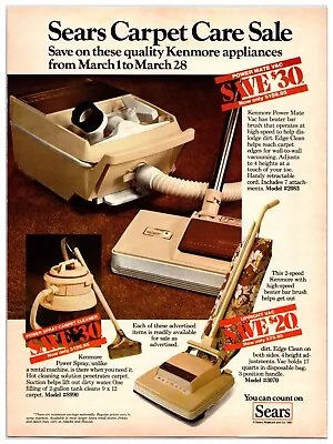 Original 1981 Sears Stores Vacuum Cleaner Print Ad (8x11) *Vintage Advertisement • $4.80