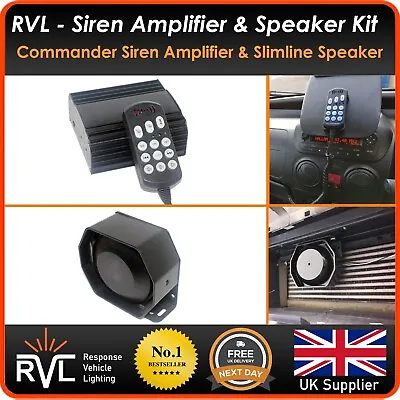 12v 100w Emergency Siren Amplifier Speaker & Lighting Control Pad Warning Tones • $214.74