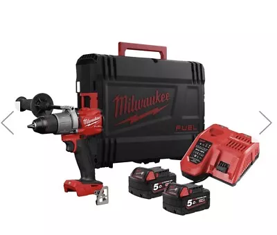 Milwaukee M18 FPD2-502X 18V Fuel Percussion Drill With 2x 5.0Ah Batteries • £245.95