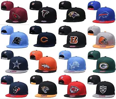 Adults Unisex American Football Team Adjustable Snapback Hat Embroidery • £18