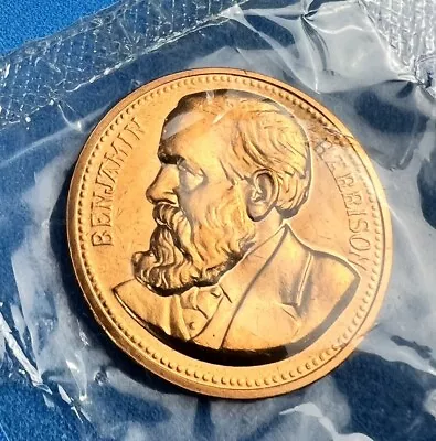 🔥 The Official Medals Of America's Presidents Benjamin Harrison Bronze Token • $14.95