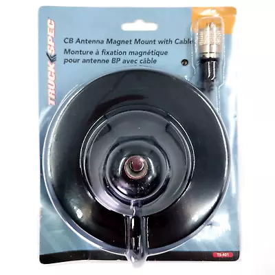 NEW! TruckSpec CB Antenna Magnet Mount W/ 12' Coax Cable PL-259 Connector • $22.99