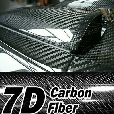 $16.25 • Buy For Ford F-150 Car Glossy Carbon Fiber Vinyl Film Auto Interior Wrap Stickers 7D