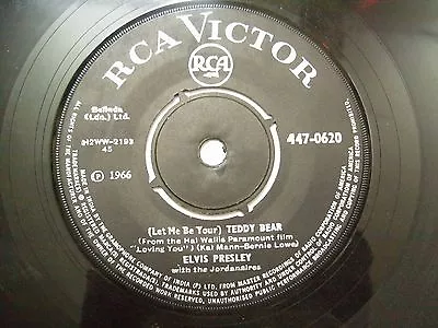 ELVIS PRESLEY Teddy Bear/loving You 1966 RARE SINGLE 7  45 RPM INDIA INDIAN VG+ • $149