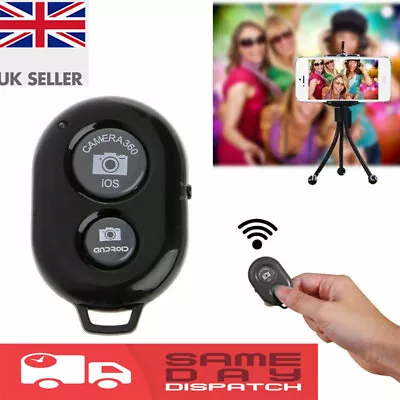 New Bluetooth Remote Control Camera Selfie Shutter Stick For Iphone Android UK • £3.25