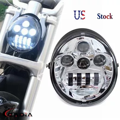 Chrome LED Headlight Projection Lamp For Harley V-Rod Street Rod VRSCSE VRSC DOT • $109.99