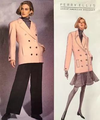 Vtg Vogue American Designer Perry Ellis 2980 Sewing Pattern Jacket Skirt Pants • $9.99