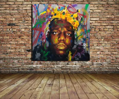 $85 • Buy Biggie Smalls Custom 24x24 Canvas Print Hip Hop Notorious BIG - Ready To Hang