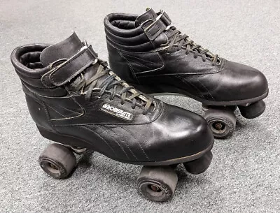 Vintage Aerobiskate Sure Grip Black Riedell USA Skates Men's SIZE 10.5 • $125