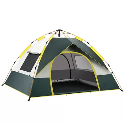 3-4 Person Camping Dome Tent Quick Setup  Tent Windproof & Rainproof P5B0 • $114.77