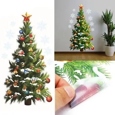 $8.91 • Buy Christmas Tree Snowflake Window Wall Stickers Decals Home Festival Xmas Decor