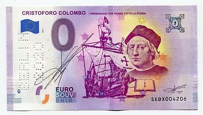 COLOMBO 2019 BERLIN 0 Euro Souvenir Note Original Signature By Richard Faille • £112.34