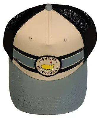 2022 Masters Tournament Patch Blue Stripe Trucker Style Mesh Snapback Golf Hat • $74.99