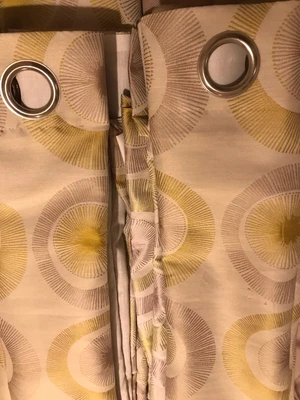 £8 • Buy Natural / Gold Debenhams Montgomery Lined Eyelet Curtains 66inch X 54inch