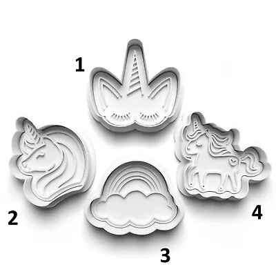 Unicorn Cute Fantasy Cookie Cutter And Embosser Stamp Fondant Set High Quality • $36.99