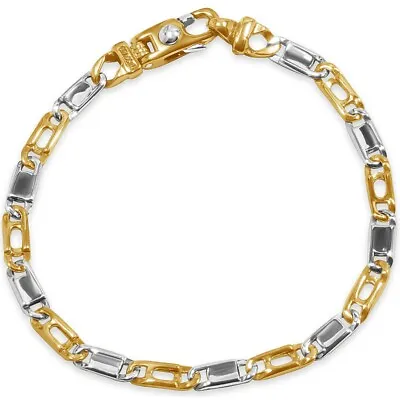 Men's Link 14k Gold (14gram) Or Platinum (23gram) 5mm Bracelet 8.5  • $1118.74