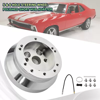 5&6 Hole Steering Wheel Polished Short Hub Adapter For Buick For Cadillac For GM • $28.99