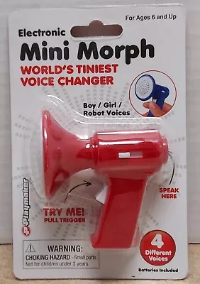 Worlds Tiniest VOICE CHANGER Mini Morph Electronic Desk Toy RED 4 VOICES NEW  • $9.85