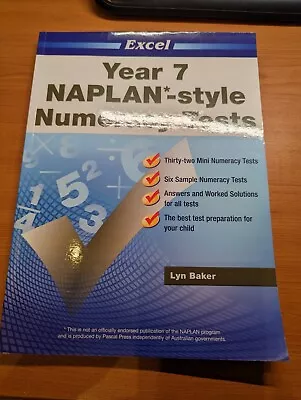 EXCEL Year 7 NAPLAN Style Numeracy Tests Lyn Baker • $18.95