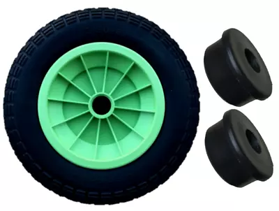 3.50/4.00-8 Lime Green 14  Puncture Proof Launching Trolley Wheel 20mm Bore • £15.95