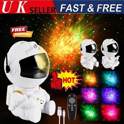 Astronaut Starry Galaxy Projector Night Light Lamp Space Nebula Star Remote 2024 • £13.72