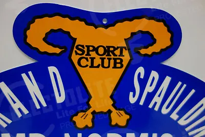 Mr Norms Grand Spaulding Dodge Sports Club Heavy Steel Die Cut Enamel Sign • $145