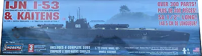 Plastic Model Kit Lindberg IJN I-53 Submarine With Kaiten Torpedoes 1:72 Scale  • $295