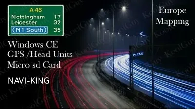 Car Navigation Maps For Aftermarket Windows CE Headunits. Europe & UK Micro SD  • £18