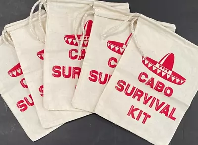 CABO SURVIVAL KIT Cruise Favor CLOTH Bags Bachelorette Vacation Goody TREAT GIFT • $2.49