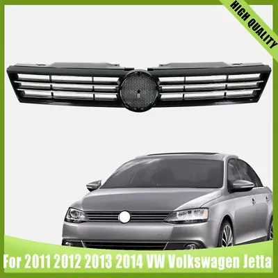 For 2011 2012 2013 2014 VW Volkswagen Jetta Front Bumper Grille Chrome Trim • $38