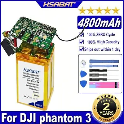 $148.34 • Buy HSABAT Phantom 3 4800mAh Drone Battery For DJI Phantom 3 Professional/3/Standard