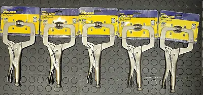 (5) New Irwin 11  Vise-Grip C-Clamp 11R Capacity 3-3/8  NOS Dated 2009 • $142.99