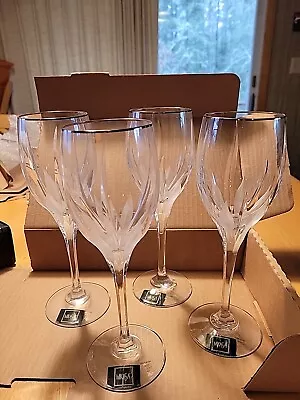 Mikasa Crystal Flame D'Amore Water Goblet 9 H Set Of 4 • $80