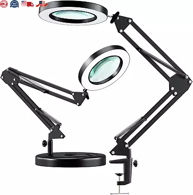 Upgraded 5X LED Magnifying Lamp Dimmable 3 Modes For Crafts & Reading New • $68.25