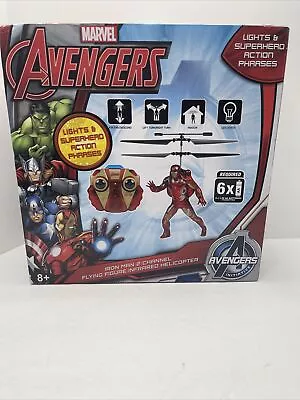 Marvel Avengers IRON MAN Infrared HELICOPTER World Tech Toys-Lights & Talks NIB • $25