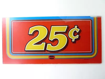 $49 • Buy Vintage 25 Cents Draw Poker Slot Machine Glass Sign