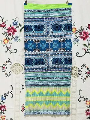Hmong Embroidery Cloth Japanese Apron Maekake Old Vintage Cross Stitch Hand Wall • $104.49