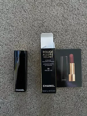 New Mini Chanel Rouge Allure Velvet Matte Lipstick Lipsticks #58 Rouge Vie 1g • $19.95