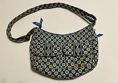 VERA BRADLEY Libby Crossbody Shoulder Handbag Purse Blue /Yellow • $18