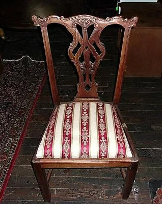 ONE Solid Mahogany Queen Anne Style Dining Side Chair  • $80