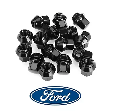 16 X Alloy Black Wheel Nuts Ford Focus Fiesta M12 X 1.5 19mm Bolt Lug Oem • $24.85