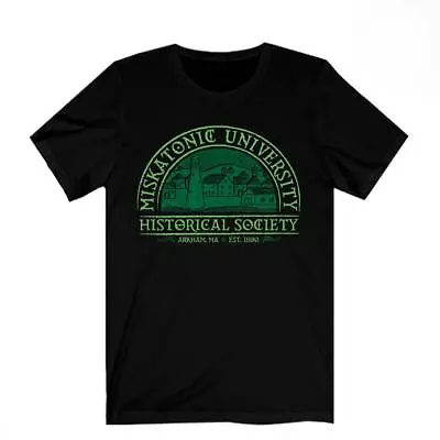 Miskatonic University Historical Society Logo Men's Black T-Shirt Size S To 5XL • $19.99
