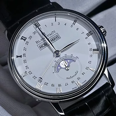 Blancpain Villeret Quantième Moonphase FULL SET MINT CONDITION 6263-1127A-55B • $8495