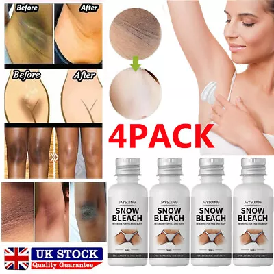 4PACK Snow Bleach Cream Skin Lightening Cream For Intimate Areas Underarm Thigh • £13.45