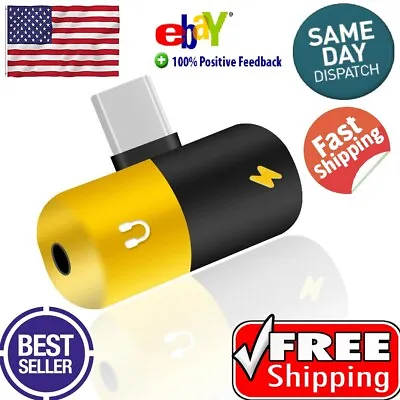 $3.20 • Buy Type-C To 3.5mm & Charger 2 In 1 Headphone AUX Audio Jack USB-C Cable Adapter US