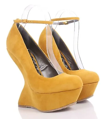 £29.18 • Buy 6 Color Fashion Close Toe Platform Pump Wedge Womens 6” Funky High Heels Shoes