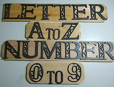 Metal Cast Iron Ornate House Alphabet Letter Number Signs Lrg 4.5 Inch W/Screws  • $7.45