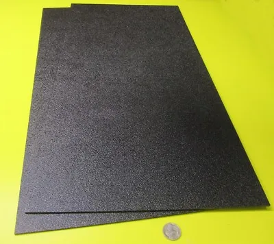 Black ABS Sheet 1/8  (.125 ) X 12  X 24  Haircell Textured One Side 2 Units • $17.99